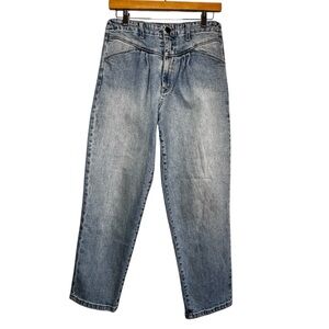 Revolve BlankNYC High Waisted Pleated Jeans Light Wash